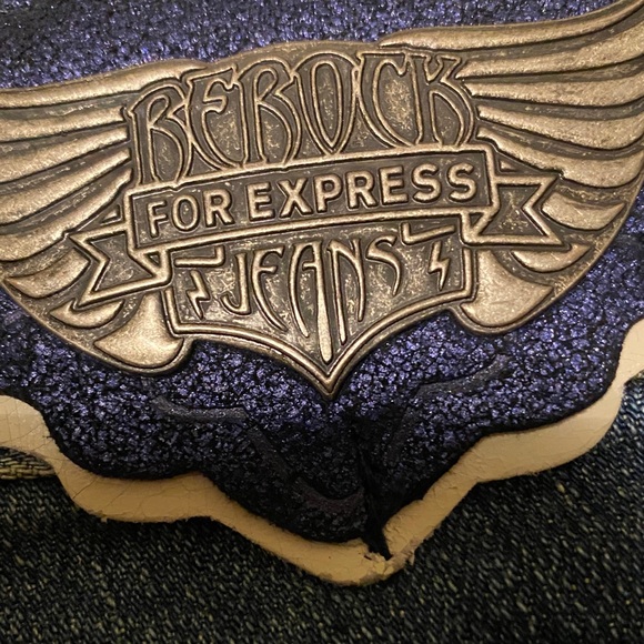 Women's ReRock For Express Skinny Blue Jeans with Eyelet Detailing❤️ - Picture 3 of 10